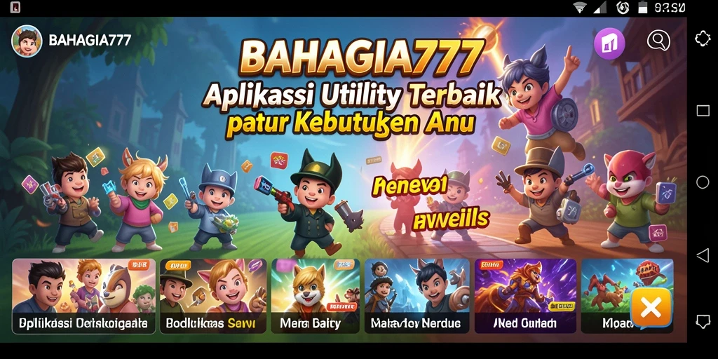 Tampilan utama BAHAGIA777 yang mudah digunakan dan intuitif.