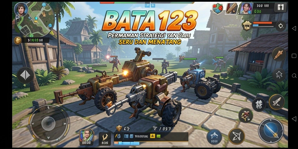 Screenshot gameplay BATA123 menampilkan strategi pertarungan yang dinamis.