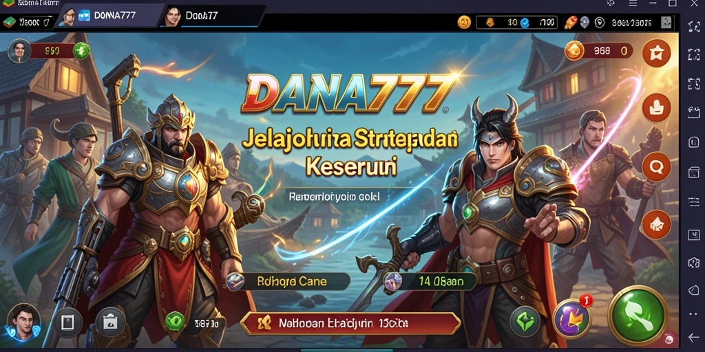 Screenshot gameplay DANA777 dengan aksi pertempuran strategis.