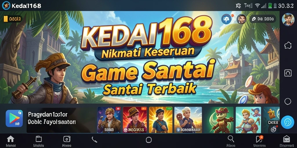 Tampilan gameplay KEDAI168 yang menarik dan ceria.