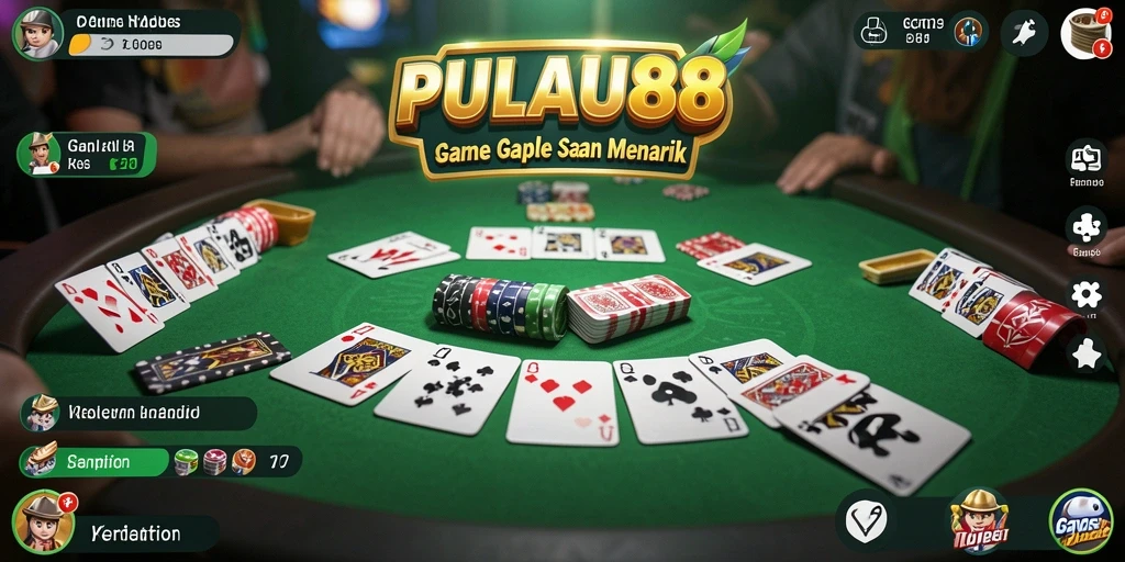 Tampilan gameplay seru Gaple dengan interaksi pengguna.