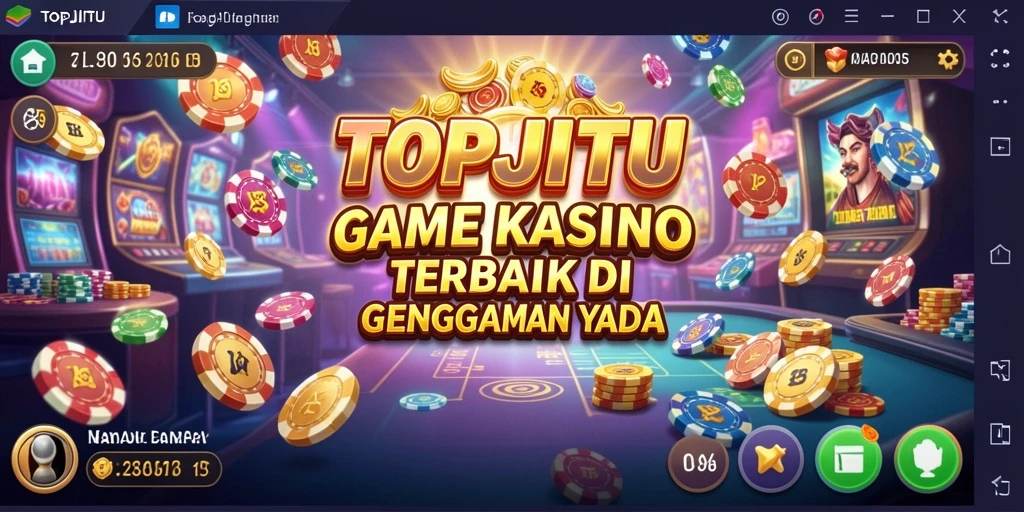 Tampilan gameplay mendebarkan dari TOPJITU, penuh warna dan keseruan Kasino.